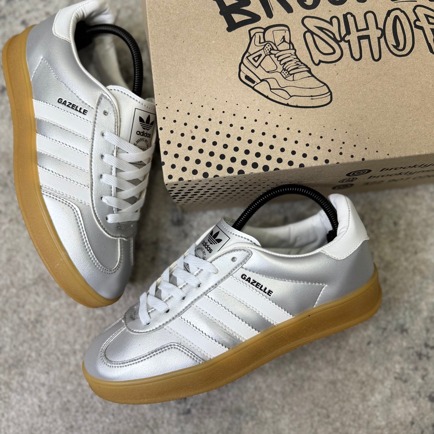 ADIDAS GAZELLE - PLATINO